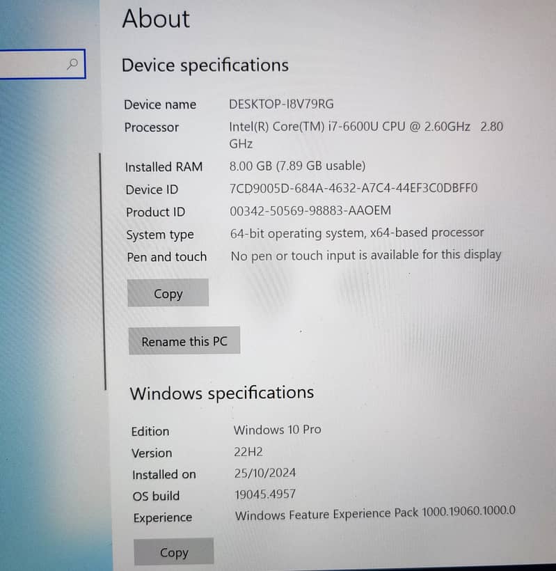 Dell Latitude E7470 Intel Core i7 6th Generation 3