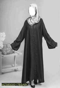 1 Pc Women's Stitched Nida Plain Abaya