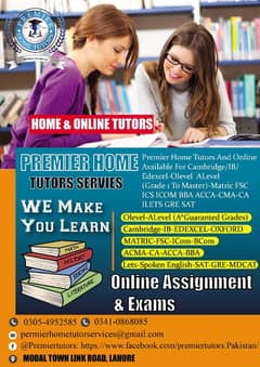 We Provide Experts,Qualified & Exp all Subjects Tutors in all Areas