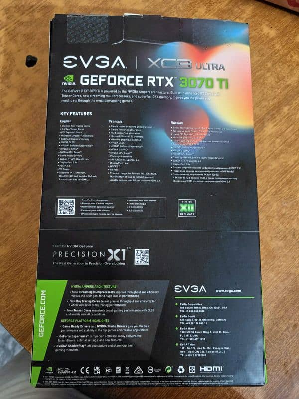 Evga RTX  3070TI XC3 GAMING CARD with box 2