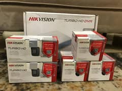 5 Hikvision CCTV Cameras of 5MP with Complete Setup for Sale