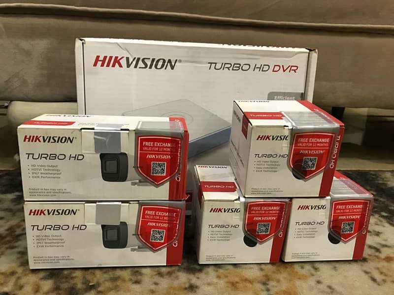 5 Hikvision CCTV Cameras of 5MP with Complete Setup for Sale 0