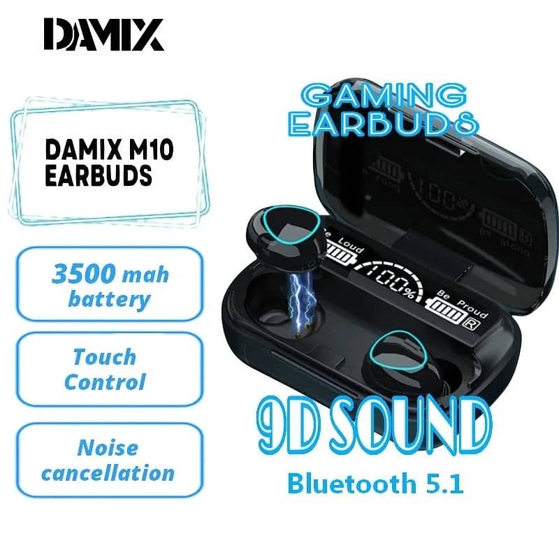 M10 TWS Bluetooth V5.1 Earbuds Original M10 Damix Earbuds Headphones L 1