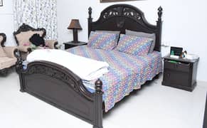 Double Bed (Mattress + Dressing Table + Side Chair + Side Tables)