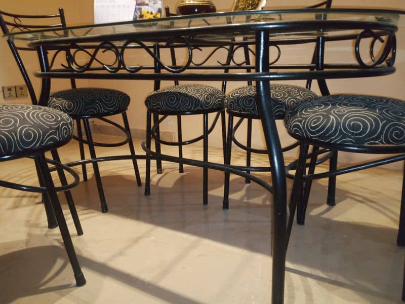 Dinning Table Iron with Chairs 4