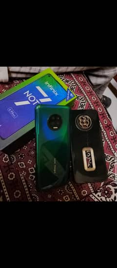 Infinix note 7, 4/64 in good confition with box and 2 covers