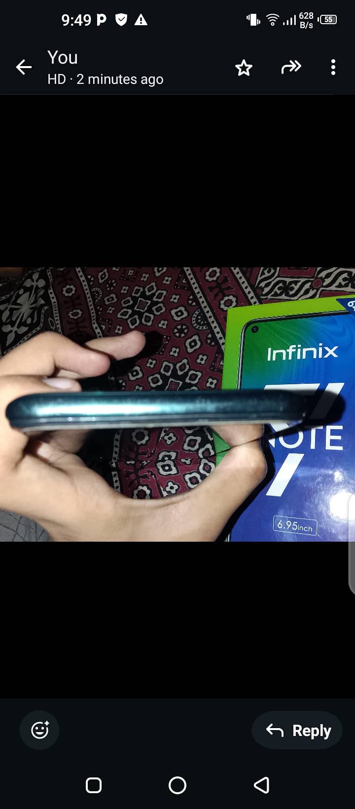 Infinix note 7, 4/64 in good confition with box and 2 covers 8