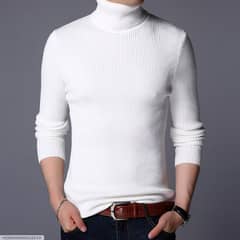 Men's Ribbed Plain Highneck