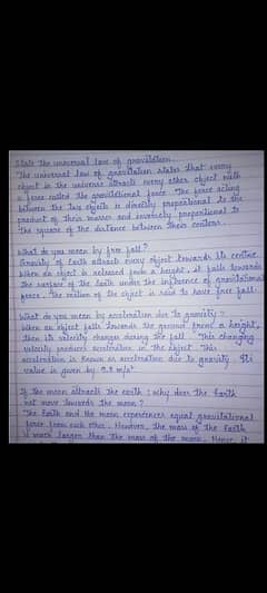 handwriting assignment work