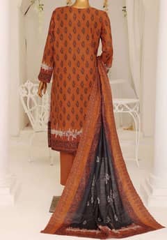 Khaddar Embroided and digital printed 3pc