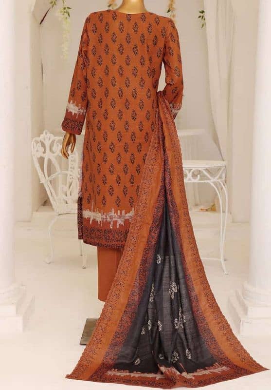 Khaddar Embroided and digital printed 3pc 0