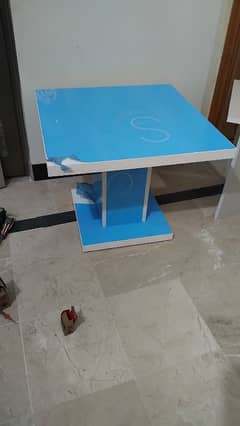 alnoor super glass sheet table for sale white colour brand new