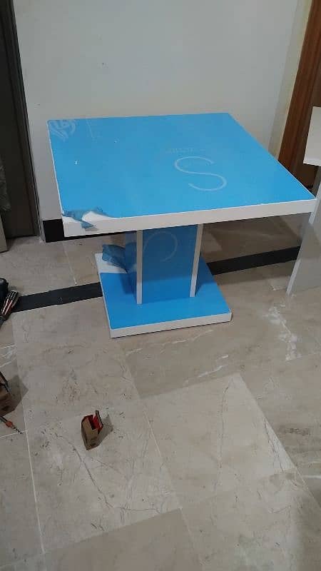 alnoor super glass sheet table for sale white colour brand new 0