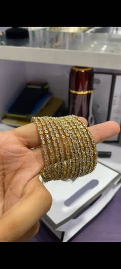 full stone bangles design