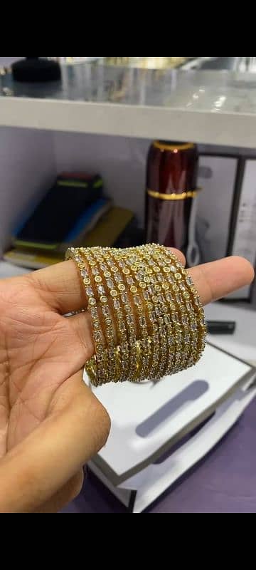 full stone bangles design 0