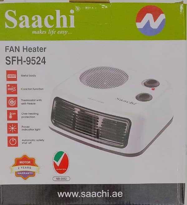 Saachi Electric Fan Heater SFH 9524 - Like New, Only 1 Month Used 1