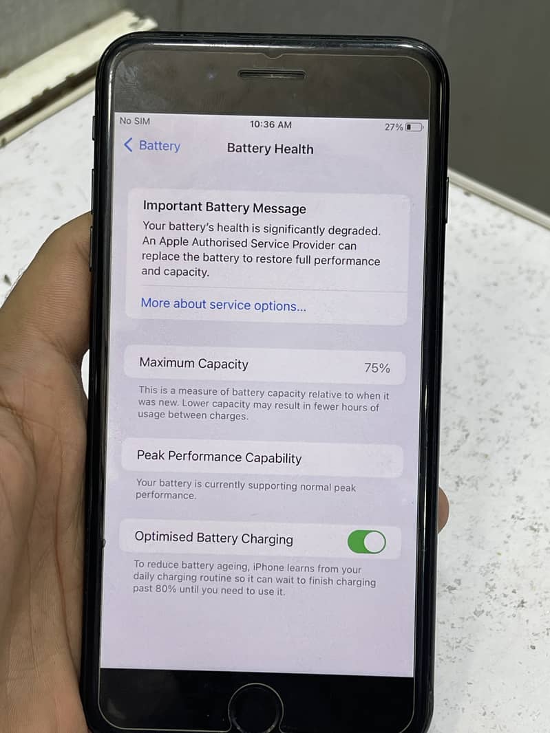 iphone 7plus 128 gb pta approve 75 battery health 2