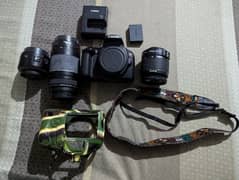 canon rebelt7 with 3 lenses vip condition