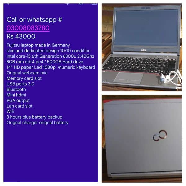 Dell latitude 3540 slim Laptop 4rth Generation 4Gb ram 500Gb HDD drive 16