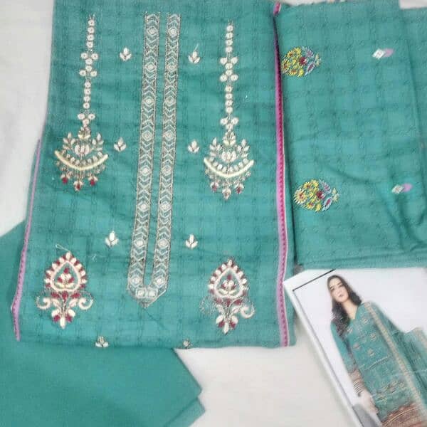 3 pcs women embroidered suit 3