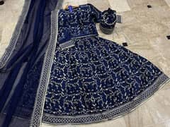 4 pcs women's stitched chiffon embroidered lehenga choli