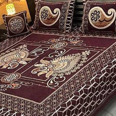 4pCS velvet  jacquard Embossed  Double Bedshets.