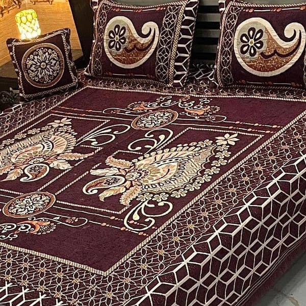 4pCS velvet  jacquard Embossed  Double Bedshets. 0