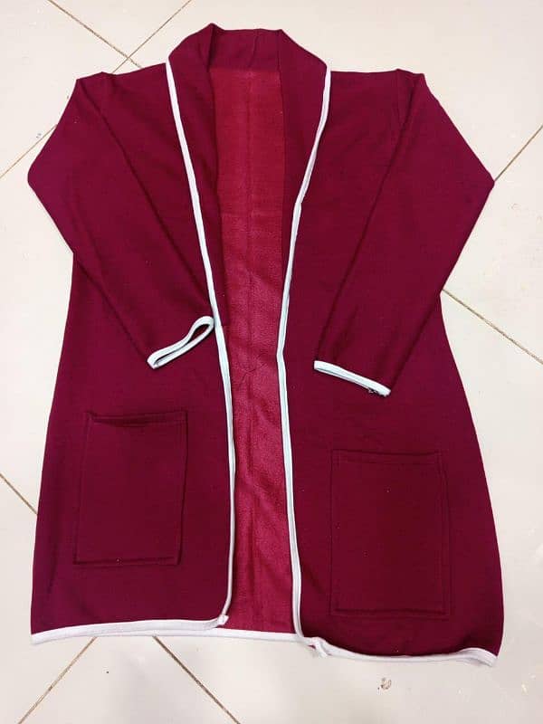 1 pics women's stitched Fleece plain Lapel coat 2