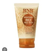 bnb rice organic brightening cleanser and sunblock