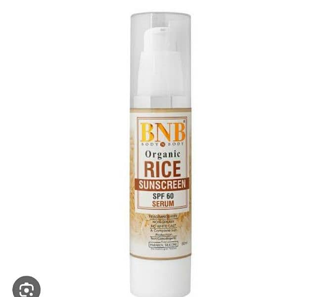 bnb rice organic brightening cleanser and sunblock 1