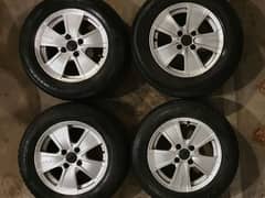 rim 14inch 6jj, tyre 185.65. 14, brand new rims and general tyres 75%+