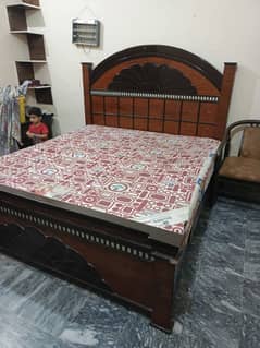 King Side Wooden Bed with 6inch Master Mattress