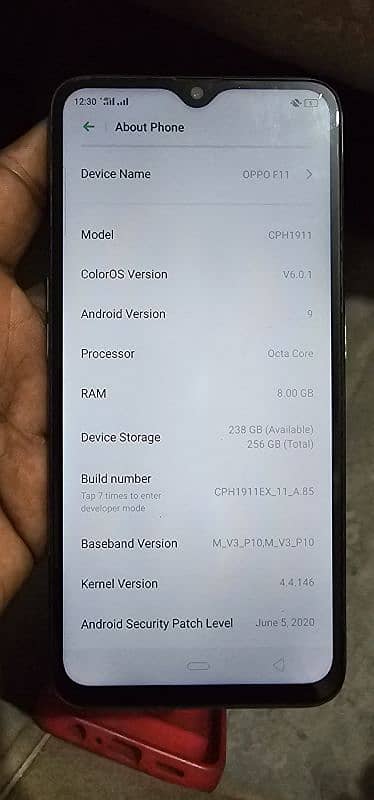 oppo f11 8gb ram 256 gb rom fingerprint  okay all oky 4