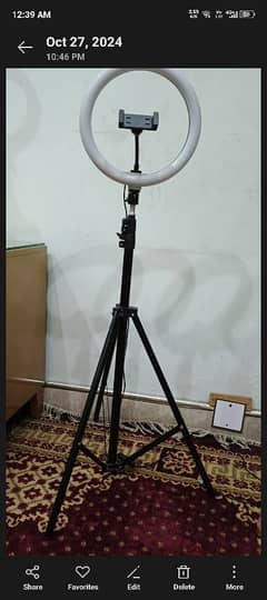 led ring light with mobile houlder