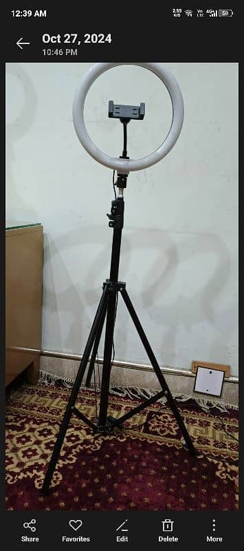 led ring light with mobile houlder 0