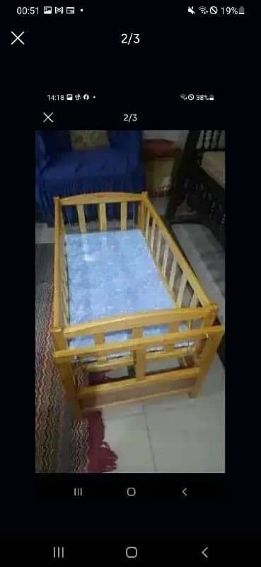 wooden swing plus cot 1