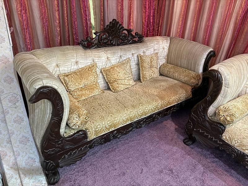 solid wood sofa set 1