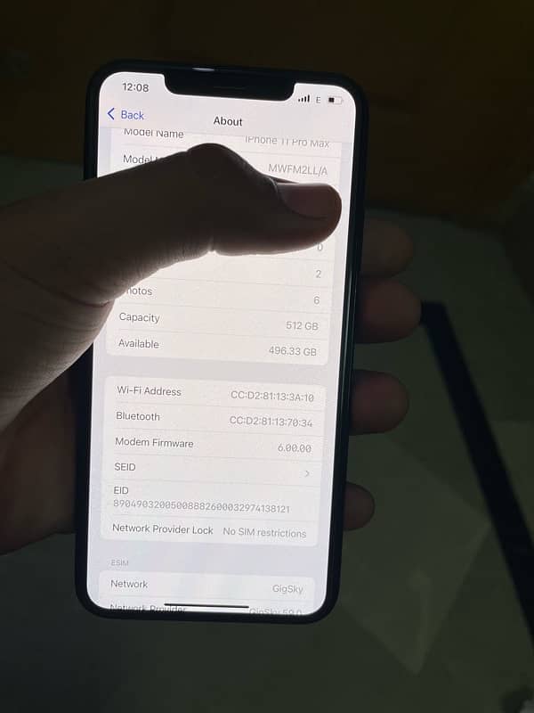 iPhone 11 Pro Max 512Gb Non Pta Factory unlock 93% battery Health 10