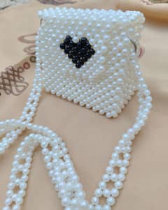 handmade pearl bag