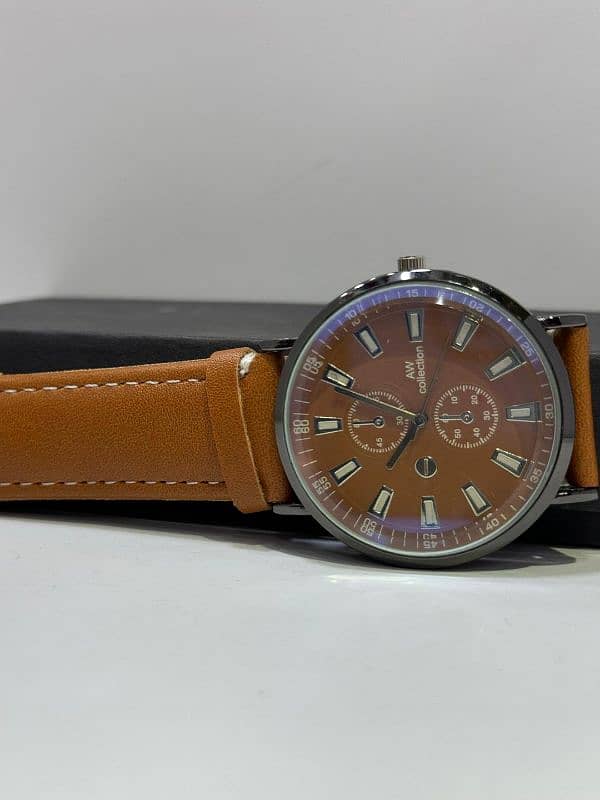 men's leather strap watch 1