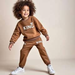 2 pcs Boy's printed track suit