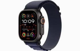 Apple Watch Ultra 2 Black Titanium with Navy Alpine Loop & Ocean -2024