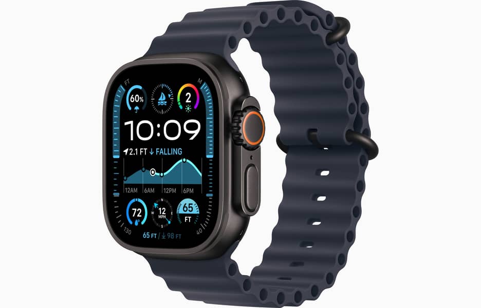 Apple Watch Ultra 2 Black Titanium with Navy Alpine Loop & Ocean -2024 1