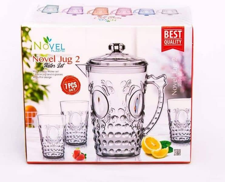 7in1 Jug Glass Set # 2 6 Pcs Glass 3