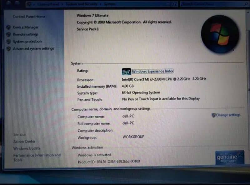 Dell laptop Intel (R) Core (TM) i3_2330M Urgent sale paise chahie 4