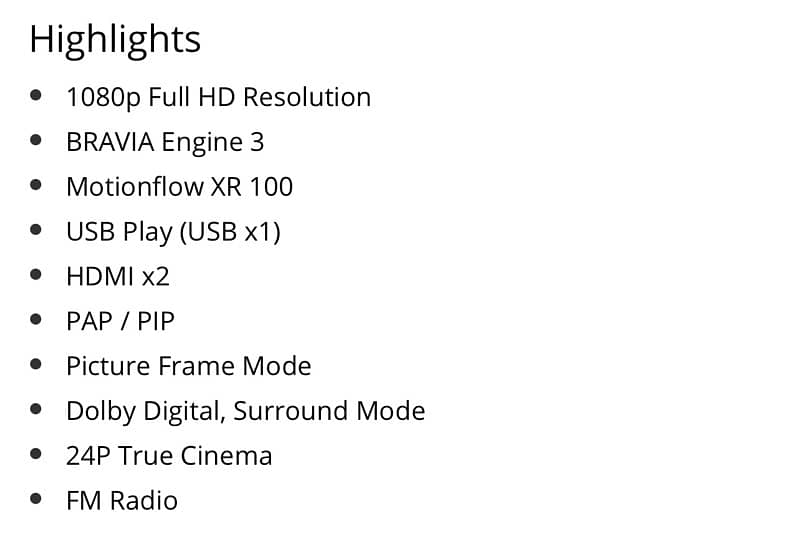 Sony Bravia, Malaysia Imported. 1