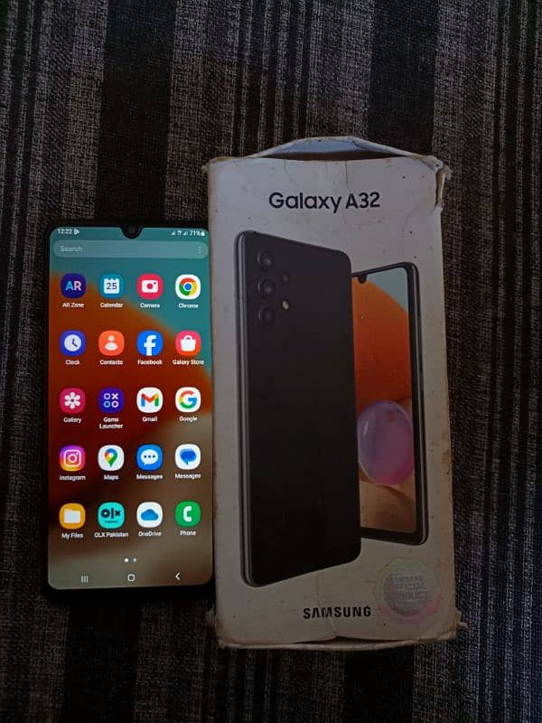 samsung a32 6gb 128gb with box penal chng 0