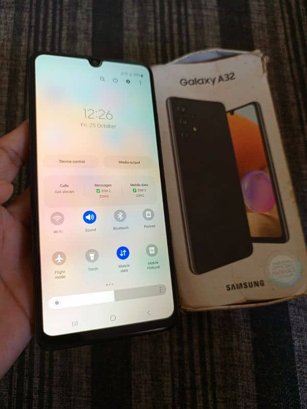 samsung a32 6gb 128gb with box penal chng 12