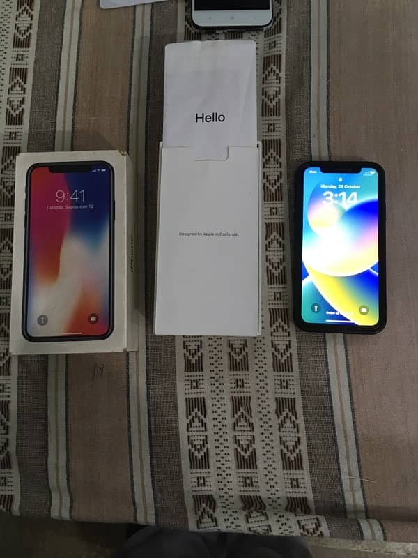 I phone x 256gb ma hay pta approved hay full box ka sat hay 2