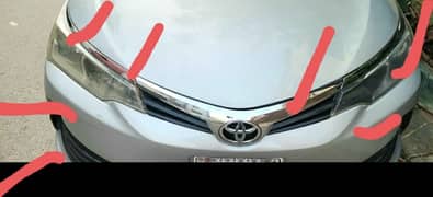 Corolla lights grill and bumper